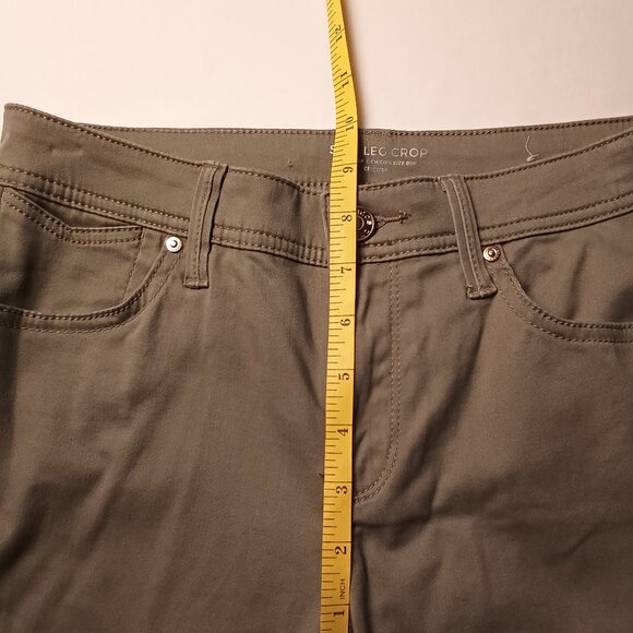 Chico's Jeans Size 2P Slim Leg Crop Low Rise Sage Green Color - Picture 7 of 9